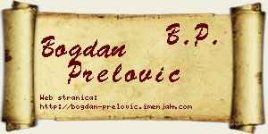 Bogdan Prelović vizit kartica